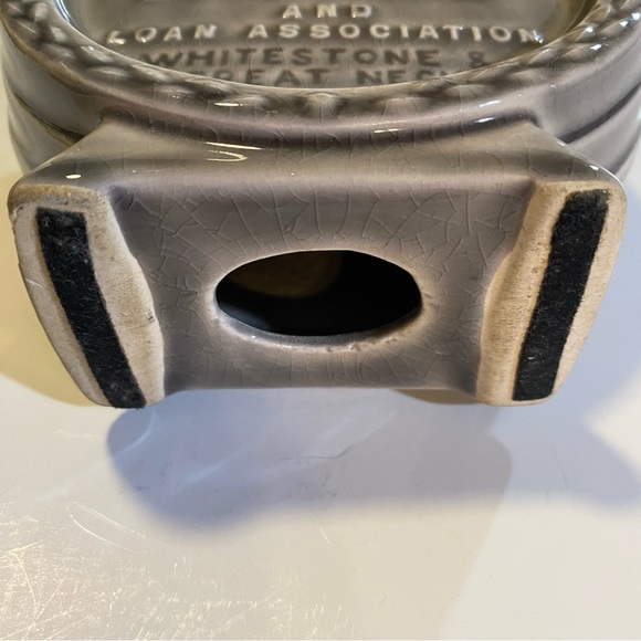 Vintage Thrifty Tom Whitestone Savings ceramic bank, has chip see last pic, H 5” - Picture 3 of 8